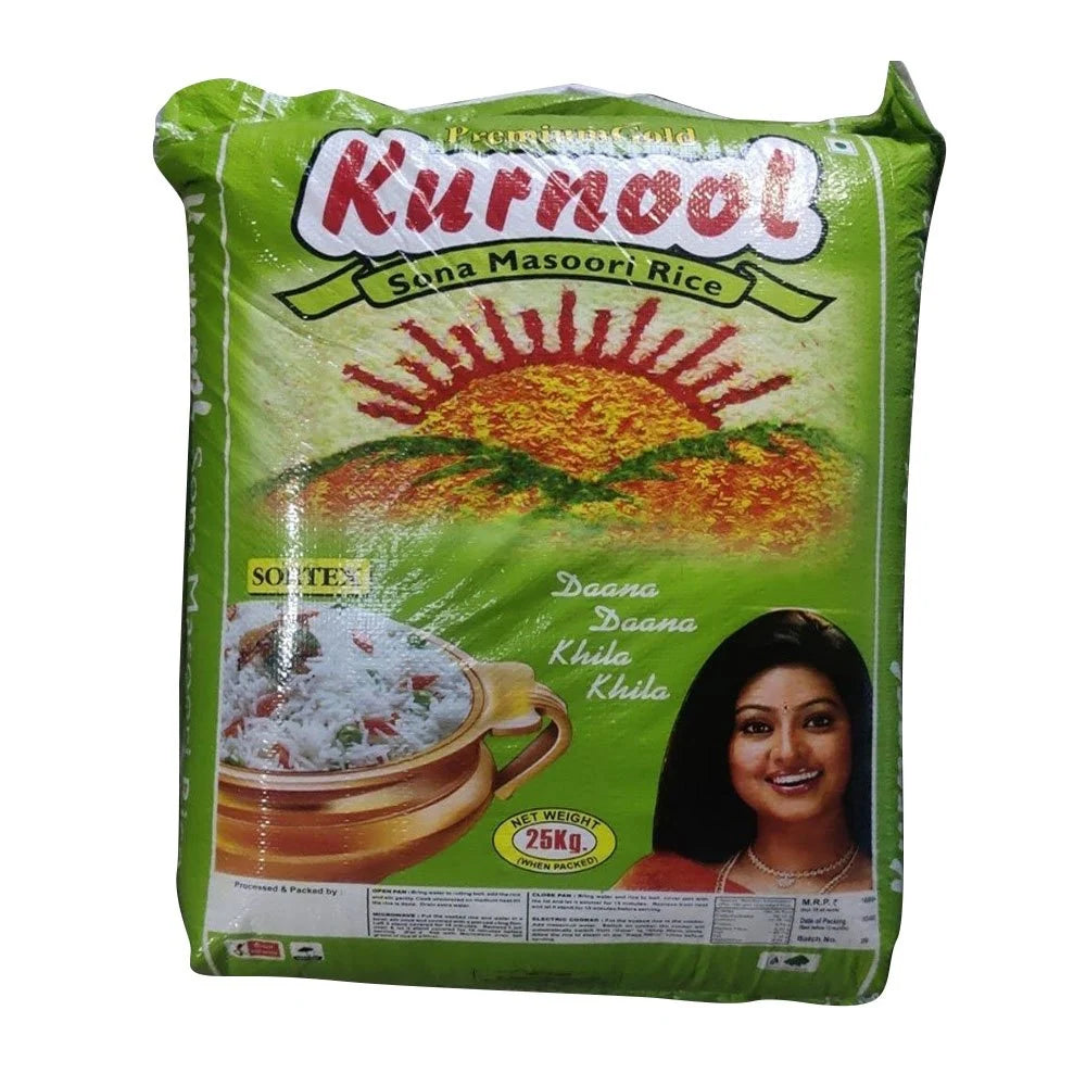 Kurnool Sona masoori premium Raw rice 25KG